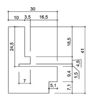 Schattenfugen-Rahmen Set 20x40 cm (roh)