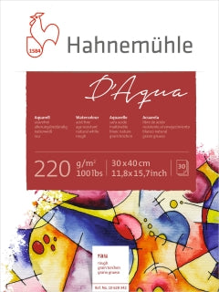 Aquarellblock D'Aqua rau 220g-m2, 17x24cm, 30 Blatt