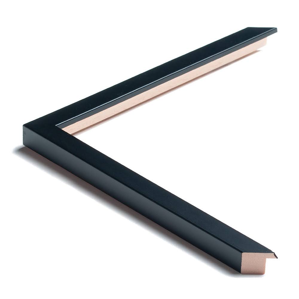 Bilderrahmen nach Mass · Holz F149-008 · Schwarz matt · Bildmass 50 × 70 cm · Ansicht 2