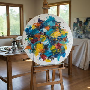 Keilrahmen bespannt (rund)