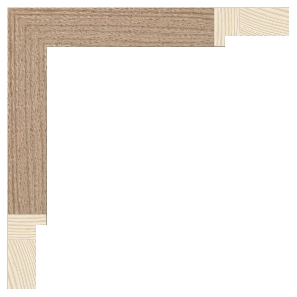 Bilderrahmen nach Mass · Holz G250-000.48 · Eiche furniert · Bildmass 80 × 60 cm · Ansicht 1
