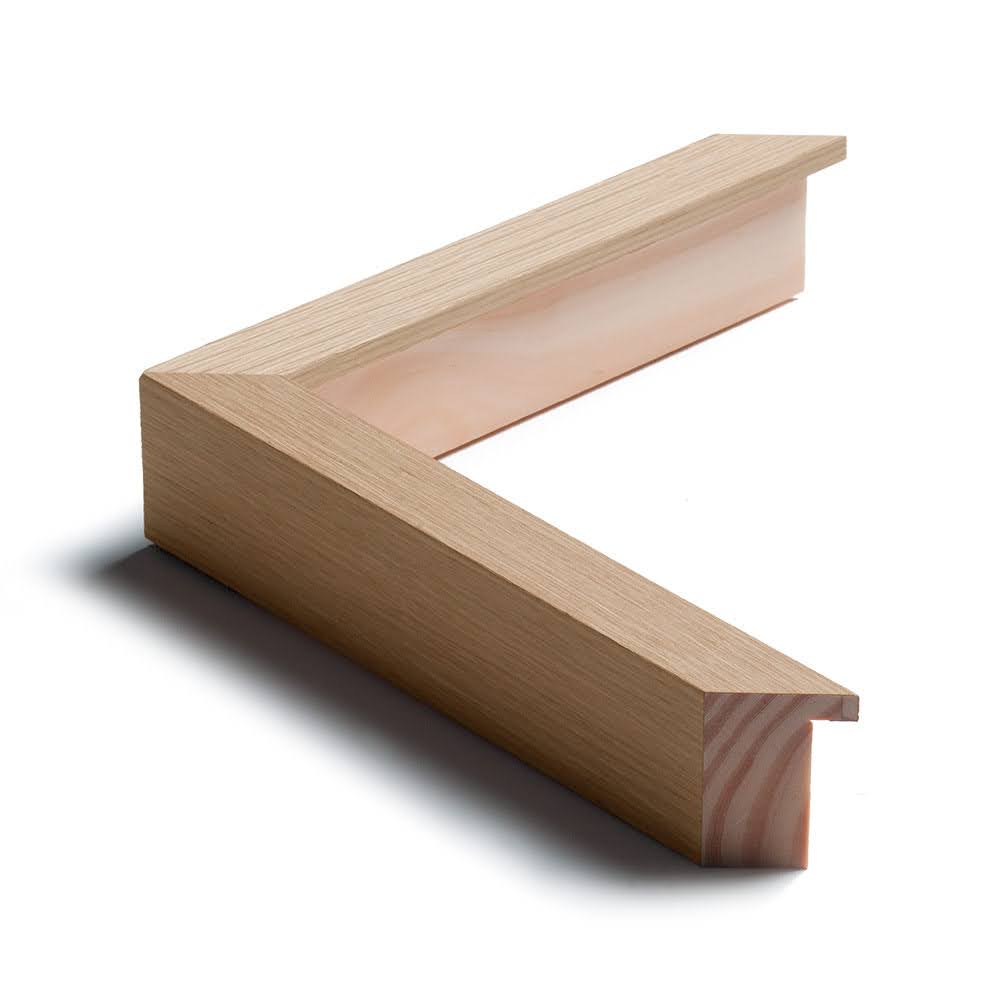 Bilderrahmen nach Mass · Holz G250-000.48 · Eiche furniert · Bildmass 70 × 50 cm · Ansicht 2