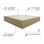 Floating frame set 70x100 cm (unfinished): abachi wood, paintable and for canvases up to 2 cm deep