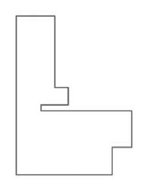 Floating frame set 70x100 cm (unfinished): frame profile cross-section