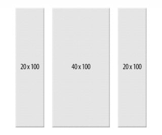 2 Triptychon Sets bespannte Keilrahmen 20x100 - 40x100 cm Klassik+ Qualität