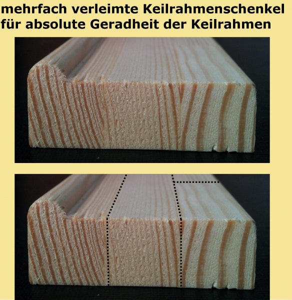 2 Triptychon Sets bespannte Keilrahmen 20x100 - 40x100 cm Klassik+ Qualität