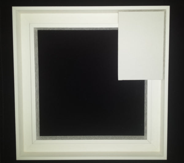 Rahmen für Malkarton 40x40 cm (weiss)