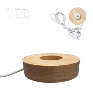 USB LED Holzunterlage für Resin Flasche  (AM1142-USB LED)